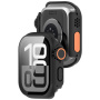Behajtható tok Watch Ultra stílusban, edzett üveggel Apple Watch 42mm (Series 10 / 11) - fekete készülékhez