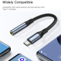 Yesido YAU38 audio átalakító - 3,5 mm-es jack USB-C-hez - fekete
