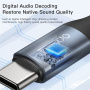 Yesido YAU38 audio átalakító - 3,5 mm-es jack USB-C-hez - fekete