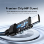 ESSAGER ES-YP22 audio kábel - 3,5 mm-es jack USB-C-hez - 1 m - fekete
