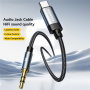 ESSAGER ES-YP22 audio kábel - 3,5 mm-es jack USB-C-hez - 1 m - fekete