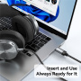ESSAGER ES-YP22 audio kábel - 3,5 mm-es jack USB-C-hez - 1 m - fekete