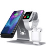 Bestand 3in1 töltőállvány Apple Watch / AirPods és gyors vezeték nélküli iPhone - szürke