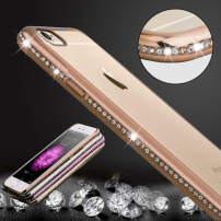 Luxus áttetsző védőtok gyémánt köves stílusú Apple iPhone 6 Plus / 6S Plus -ra- arany