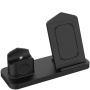 3 az egyben gyors töltő állvány vezeték nélküli töltéshez iPhone / Apple Watch / AirPods - fekete