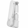 L09 Mini Bluetooth Gimbal selfie stick / állvány stabilizátorral és led lámpával iPhone-hoz - fehér