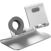 AhaStyle alumínium állvány - iPhone / Apple Watch - ezüst