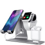 Bestand 3in1 dokkoló állvány iPhone / Apple Watch / AirPods készülékekhez - szürke