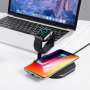 Dokkoló és vezeték nélküli töltőállomás iPhone / Apple Watch számára - fekete