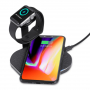 Dokkoló és vezeték nélküli töltőállomás iPhone / Apple Watch számára - fekete