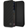 Mercedes eredeti flip cover tok iPhone SE (2020/2022) / 8 / 7 - fekete