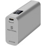 Tactical EDC Brick powerbanka rozsdamentes acélból, USB-C / USB-A portokkal - 9 600 mAh - ezüst