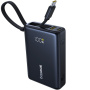 Baseus PicoGo powerbanka beépített USB-C kábellel és USB-C / USB-A portokkal - 10 000 mAh - fekete