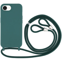 Védőtok zsinórral iPhone 16e / 17e - petrolkék