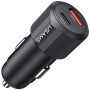 USAMS US-CC283 autós töltő USB-C / USB-A portokkal - 60W - fekete