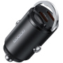 Toocki TQ-CC34B mini autós töltő 2x USB-C porttal - 45W - fekete