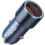 Toocki TQ-CC03 autós töltő USB-C / USB-A portokkal - 63W - sötétkék