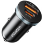 ESSAGER ES-CC12 autós töltő USB-C / USB-A portokkal - 30W - fekete