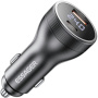 ESSAGER ES-CC17 autós töltő kijelzővel és USB-C / USB-A portokkal - 100W - szürke