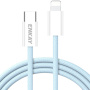 ENKAY fonott töltő- és adatkábel - USB-C - Lightning - 1 m - kék