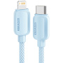 ESSAGER ES-X46 fonott töltő- és adatkábel - USB-C - Lightning - 2 m - kék