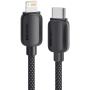 ESSAGER ES-X46 fonott töltő- és adatkábel - USB-C - Lightning - 2 m - fekete