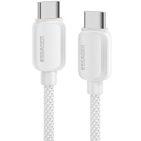 ESSAGER ES-X46 fonott töltő- és adatkábel - USB-C - USB-C - 2 m - ezüst