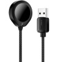 ESSAGER mágneses töltőkábel - USB-A mágneses puckhoz Apple Watch-hoz - 1 m - fekete