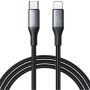 JOYROOM S-A28 fonott töltő- és adatkábel - USB-C - Lightning - 1 m - fekete