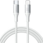 JOYROOM S-A28 fonott töltő- és adatkábel - USB-C - Lightning - 1 m - fehér