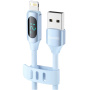 Toocki TQ-X55 töltő- és adatkábel - USB-A - Lightning - 1 m - kék
