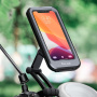 WEST BIKING univerzális mágneses vízálló tok kerékpár- és motor kormánytartóval iPhone-hoz - fekete
