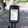 WEST BIKING univerzális mágneses vízálló tok kerékpár- és motor kormánytartóval iPhone-hoz - fekete