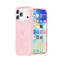 Átlátszó, csillámos tok iPhone 17 Pro Max készülékhez - rózsaszín