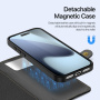DUX DUCIS Lawa 2 az 1-ben levehető behajtható tok MagSafe-szel és pénztárcával iPhone 17 Pro / 18 Pro készülékhez - fekete