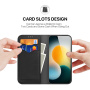 DUX DUCIS Hivo bőr behajtható tok iPhone 17 Pro / 18 Pro készülékhez - fekete