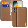 DUX DUCIS Hivo bőr flip tok iPhone 17-hez - barna