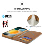 DUX DUCIS Hivo bőr flip tok iPhone 17-hez - barna