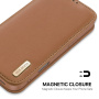 DUX DUCIS Hivo bőr flip tok iPhone 17-hez - barna