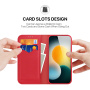 DUX DUCIS Hivo bőr flip tok iPhone 17-hez - piros
