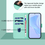 PU bőr Behajtható tok iPhone 17 Pro / 18 Pro készülékhez - türkiz