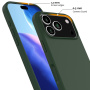 Szilikon tok MagSafe-fel iPhone 17 Pro Max készülékhez - sötétzöld