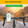 Z012 kerékpár és motor kormánytartó iPhone-hoz - narancssárga-fehér