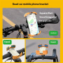 Z012 kerékpár és motor kormánytartó iPhone-hoz - narancssárga-fehér