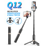 Q12 Bluetooth szelfibot állvánnyal iPhone-hoz - rózsaszín