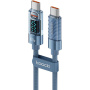 Toocki TQ-X36 töltő- és adatkábel - USB-C - USB-C - 2 m - kék