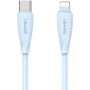 USAMS US-SJ717 töltő- és adatkábel - USB-C - Lightning - 1 m - kék