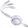 WEKOME Star Series 3 az 1-ben kihúzható töltő- és adatkábel - USB-A - USB-C / Lightning / micro USB - 1,2 m - lila