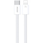 WEKOME WDC-21 fonott töltő- és adatkábel - USB-C - Lightning - 1 m - fehér