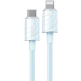 WEKOME WDC-73 töltő- és adatkábel - USB-C - Lightning - 1,2 m - kék